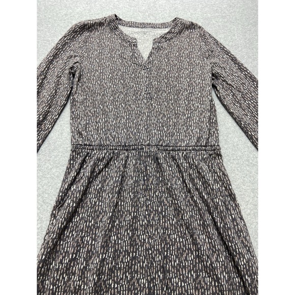 Garnet Hill Dress Extra Small Brown‎ Cotton Elastic Waist Casual Comfortable - Picture 6 of 13